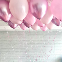 Пастель светло-розовый/розовый, хром розовый - 15шт